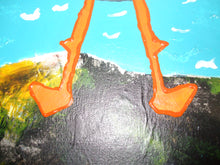 Load image into Gallery viewer, MIXED MEDIA COLLAGE ON CANVAS IN FRAME - Seagull on a Rock, Cornwall