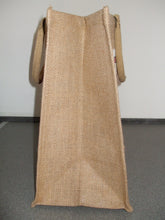 Load image into Gallery viewer, HAND PAINTED ART BAG - Jute Tote Shopping Bag - Rabbit - NOW SOLD!