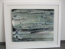 Load image into Gallery viewer, ACRYLICS FLOW ART SWIPE PAINTING ON CANVAS in FRAME - Cornish Granite