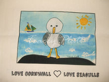 Load image into Gallery viewer, PRINTED COTTON TOTE SHOULDER BAG - Love Cornwall Love Seagulls