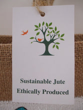 Load image into Gallery viewer, HAND PAINTED ART BAG - Jute Tote Shopping Bag - MERMAID