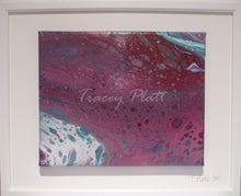 Load image into Gallery viewer, Purple Pour - ACRYLICS FLOW ART PAINTING ON CANVAS mounted onto a frame