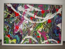 Load image into Gallery viewer, ACRYLICS FLOW ART & DRIP PAINTING ON CANVAS IN FRAME - Penzance Carnival