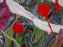 Load image into Gallery viewer, ACRYLICS FLOW ART & DRIP PAINTING ON CANVAS IN FRAME - Penzance Carnival