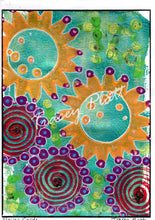 Load image into Gallery viewer, ORIGINAL MIXED MEDIA ART CARD - Flower Garden