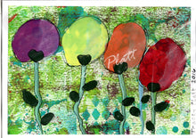 Load image into Gallery viewer, ORIGINAL MIXED MEDIA ART CARD - Abstract Flowers