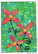 Load image into Gallery viewer, ORIGINAL MIXED MEDIA COLLAGE ART CARD - Summer Flowers