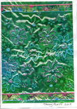 Load image into Gallery viewer, ORIGINAL MIXED MEDIA COLLAGE ART CARD - Abstract Flowers