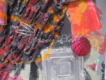 Load image into Gallery viewer, MIXED MEDIA ASSEMBLAGE ON RECYCLED CANVAS - Any Old Junk