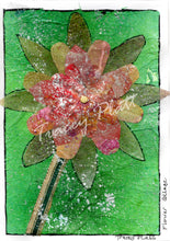 Load image into Gallery viewer, ORIGINAL MIXED MEDIA COLLAGE ART CARD - Flower - SOLD