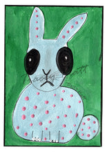 Load image into Gallery viewer, PRINTED CARD - Blue Spotted Bunny