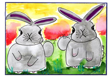 Load image into Gallery viewer, PRINTED CARD - Bunny Twins