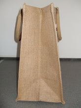 Load image into Gallery viewer, HAND PAINTED ART BAG - Jute Tote Shopping Bag - SEAGULL & WAVE