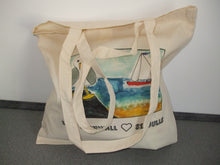 Load image into Gallery viewer, PRINTED COTTON TOTE SHOULDER BAG - Love Cornwall Love Seagulls