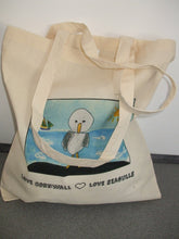 Load image into Gallery viewer, PRINTED COTTON TOTE SHOULDER BAG - Love Cornwall Love Seagulls