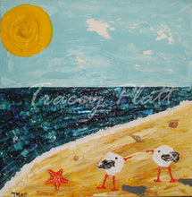 Load image into Gallery viewer, IMPASTO ACRYLICS ON CANVAS - Cornish Beach and Two Gulls