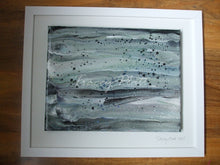 Load image into Gallery viewer, ACRYLICS FLOW ART SWIPE PAINTING ON CANVAS in FRAME - Cornish Granite