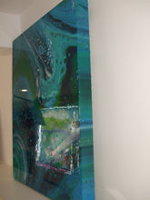 Load image into Gallery viewer, ACRYLICS FLUID ART PAINT POURING The Shallows, Porth, Cornwall - NOW SOLD