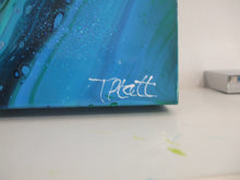 Load image into Gallery viewer, ACRYLICS FLUID ART PAINT POURING The Shallows, Porth, Cornwall - NOW SOLD