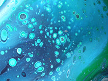 Load image into Gallery viewer, ACRYLICS FLUID ART PAINT POURING The Shallows, Porth, Cornwall - NOW SOLD