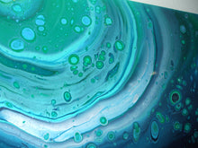 Load image into Gallery viewer, ACRYLICS FLUID ART PAINT POURING The Shallows, Porth, Cornwall - NOW SOLD