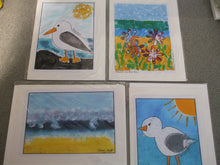 Load image into Gallery viewer, PACK OF 4 PRINTED CARDS - Seaside, Cornwall Beach Scenes, Seagulls