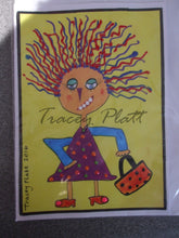 Load image into Gallery viewer, ORIGINAL MIXED MEDIA ART CARD - Fashion Girl