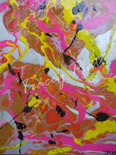 Load image into Gallery viewer, ACRYLIC FLOW ART DRIP PAINTING ON CANVAS - Stick of Rock