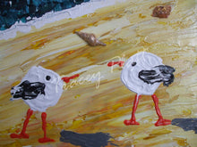 Load image into Gallery viewer, IMPASTO ACRYLICS ON CANVAS - Cornish Beach and Two Gulls
