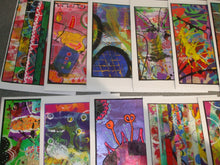 Load image into Gallery viewer, BUNDLE OF 4 x ORIGINAL ABSTRACT ART CARDS - Assorted - Potluck Selection