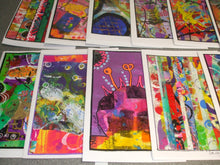 Load image into Gallery viewer, BUNDLE OF 4 x ORIGINAL ABSTRACT ART CARDS - Assorted - Potluck Selection