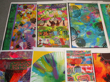 Load image into Gallery viewer, BUNDLE OF 4 x ORIGINAL ABSTRACT ART CARDS - Assorted - Potluck Selection