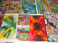 Load image into Gallery viewer, BUNDLE OF 4 x ORIGINAL ABSTRACT ART CARDS - Assorted - Potluck Selection