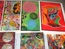 Load image into Gallery viewer, BUNDLE OF 4 x ORIGINAL ABSTRACT ART CARDS - Assorted - Potluck Selection