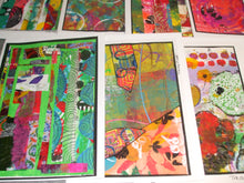 Load image into Gallery viewer, BUNDLE OF 4 x ORIGINAL ABSTRACT ART CARDS - Assorted - Potluck Selection