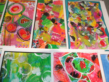 Load image into Gallery viewer, BUNDLE OF 4 x ORIGINAL ABSTRACT ART CARDS - Assorted - Potluck Selection