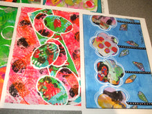 Load image into Gallery viewer, BUNDLE OF 4 x ORIGINAL ABSTRACT ART CARDS - Assorted - Potluck Selection
