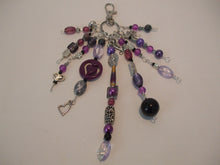 Load image into Gallery viewer, HANDMADE LUCKY BEAD & CHARM DANGLE - Purple - NOW SOLD!