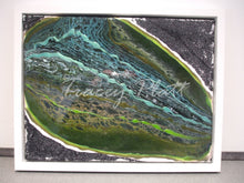Load image into Gallery viewer, ACRYLICS FLOW ART PAINTING ON CANVAS IN DEEP FRAME - Inside the Cave at Crantock