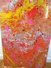 Load image into Gallery viewer, ACRYLICS FLOW ART & DRIP PAINTING ON BOARD - Into the Fire