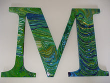 Load image into Gallery viewer, ACRYLIC FLOW ART LETTER INITIAL - M - NOW SOLD!