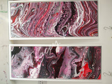 Load image into Gallery viewer, Opportunities 1 & 2 - PAIR OF ACRYLICS FLOW ART PAINTINGS ON BOARD IN FRAMES