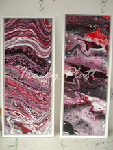 Load image into Gallery viewer, Opportunities 1 & 2 - PAIR OF ACRYLICS FLOW ART PAINTINGS ON BOARD IN FRAMES