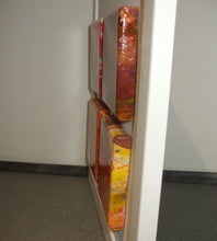 Load image into Gallery viewer, 4 x ACRYLIC FLOW ART PAINTINGS ON MINI CANVASES - Four Happy Days