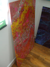 Load image into Gallery viewer, ACRYLICS FLOW ART & DRIP PAINTING ON BOARD - Into the Fire