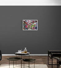 Load image into Gallery viewer, ACRYLICS FLOW ART & DRIP PAINTING ON CANVAS IN FRAME - Penzance Carnival