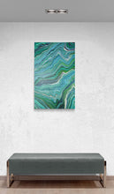 Load image into Gallery viewer, ACRYLICS FLOW ART PAINTING ON BOARD - Jewels of the Cornish Ocean, Cornwall