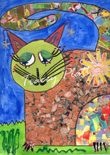 Load image into Gallery viewer, PRINTED CARD - Starry Eyed Cat