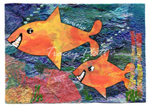 Load image into Gallery viewer, PRINTED CARD - Two Sharks