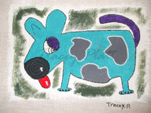 Load image into Gallery viewer, HAND PAINTED ART BAG - Jute Tote Shopping Bag - SPOTTY DOG